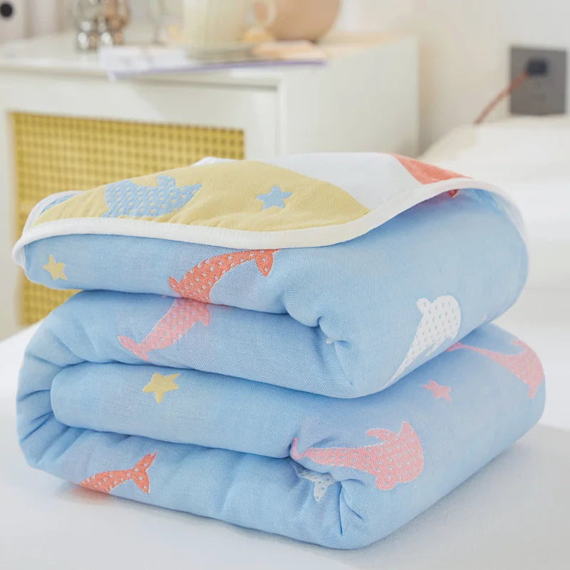 Breathable Summer Quilt | Multi-functional Cotton Towel Blanket