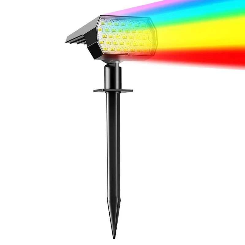 Focos solares LED | Iluminación impermeable para jardines y paisajes
