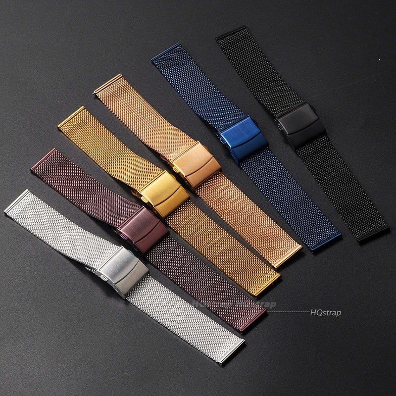 Universal Stainless Steel Milanese Watchband | Adjustable Metal Strap