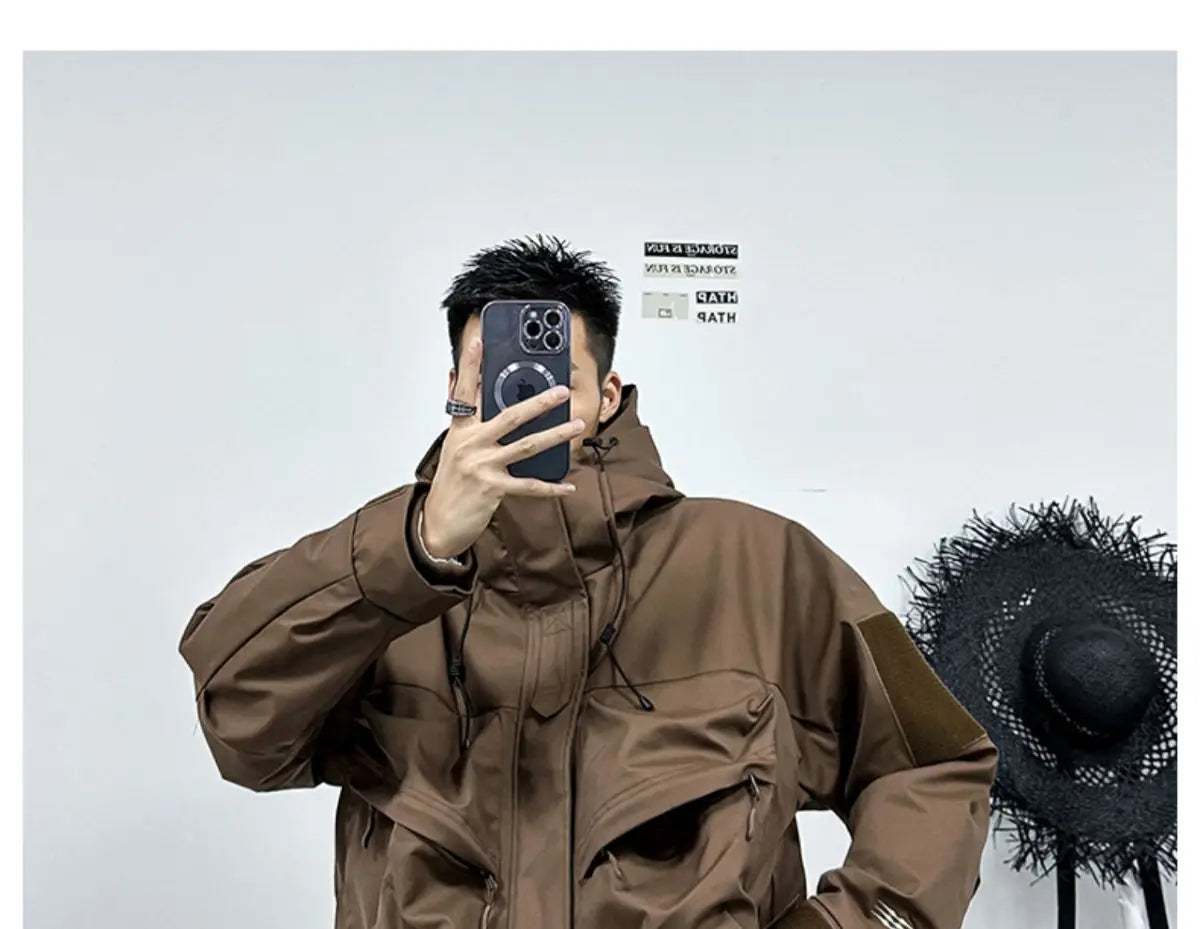 Men's Casual Hooded Parka | Warm Multi-Pocket Winter Jacket