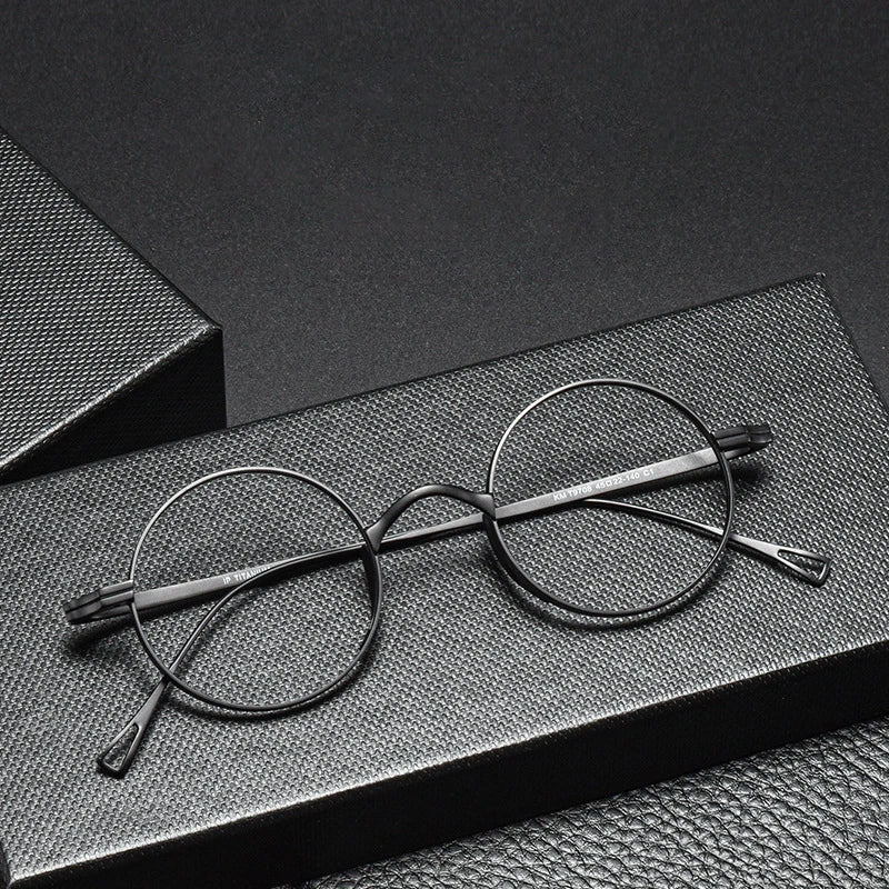 Ultra-Light Titanium Round Glasses Frames | Retro Unisex Eyewear
