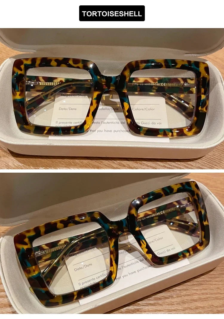 Stylish Square Reading Glasses with Anti Blue Light Protection