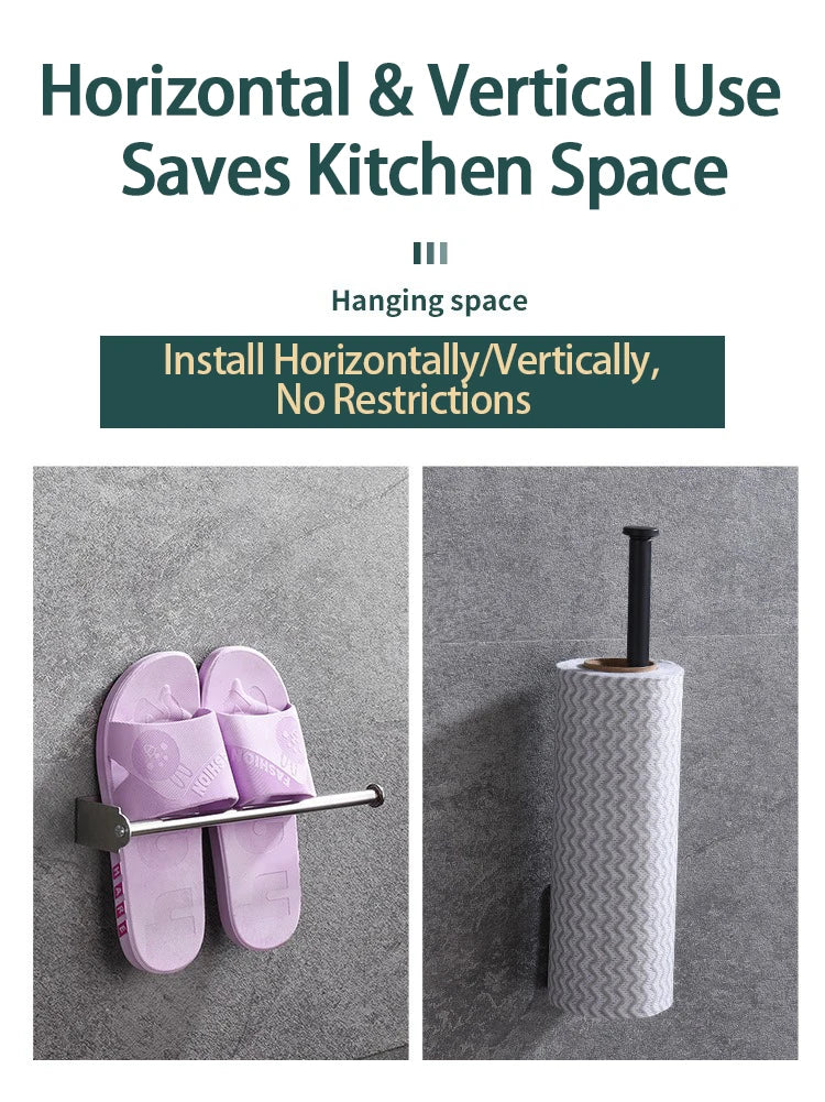 Stainless Steel Paper Towel Holder | Efficient Under Sink Organizer