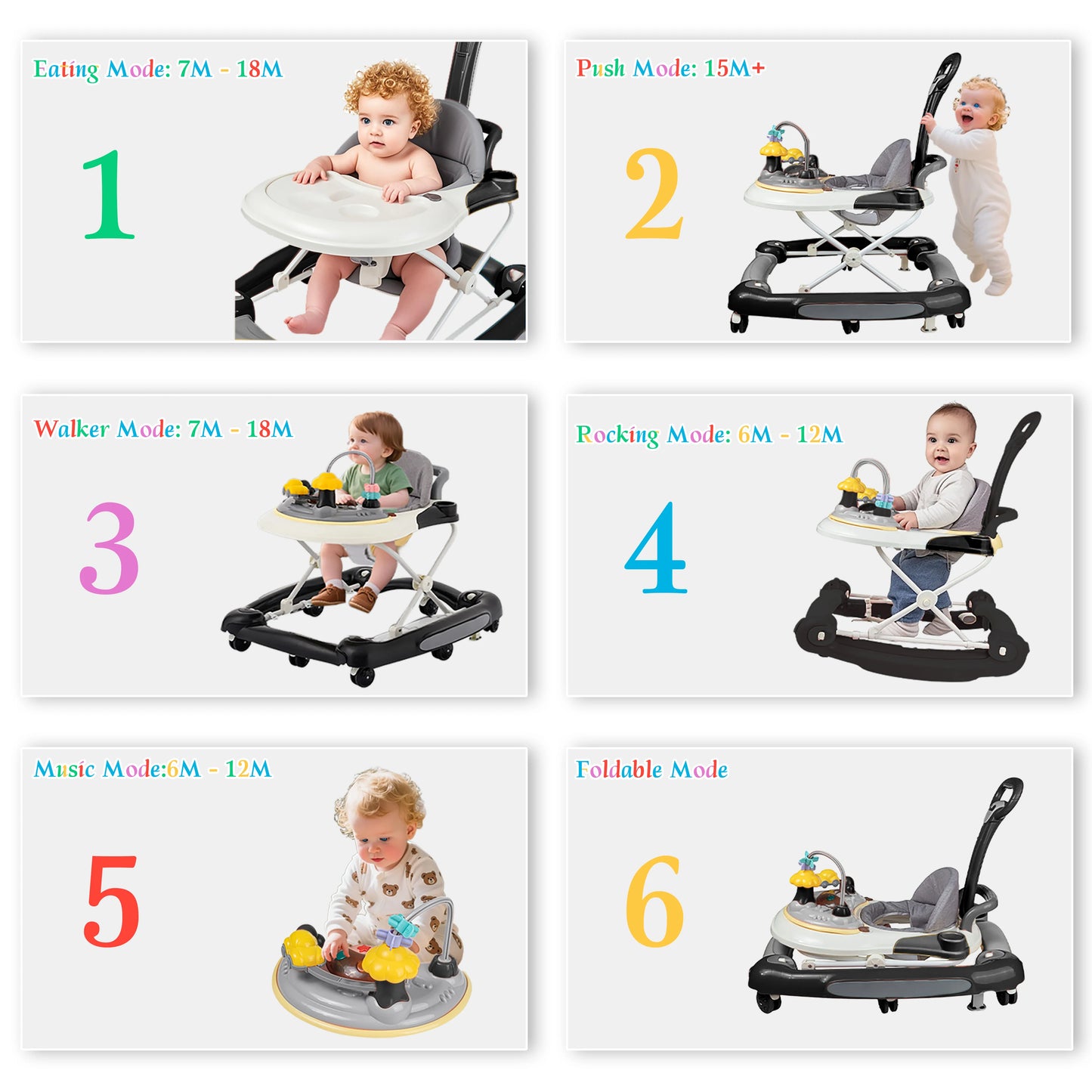 Multi-Functional Baby Walker with Awning | Safe & Fun Mobility