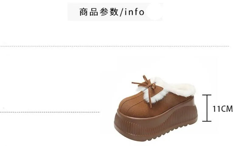 Women's Platform Fur Slippers | Cozy Stylish Winter Mules