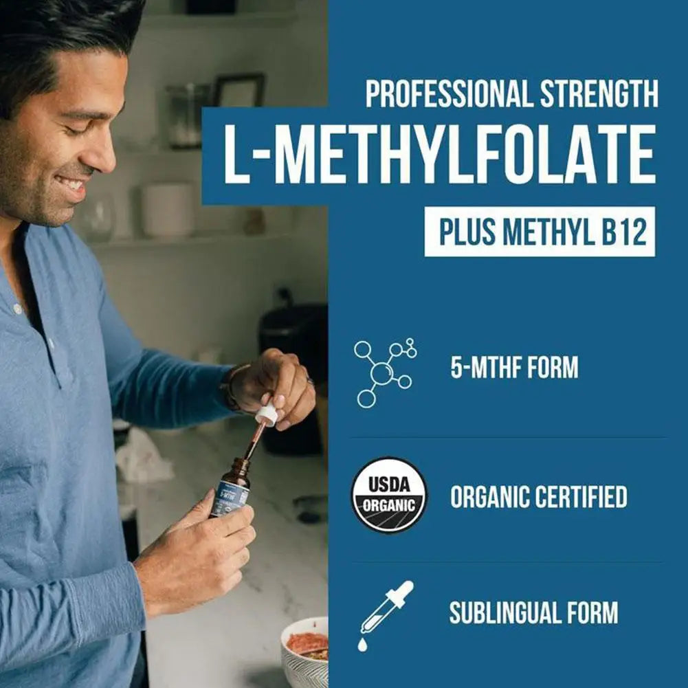 L-Methylfolate Vitamin Drops with B12 and Folic Acid
