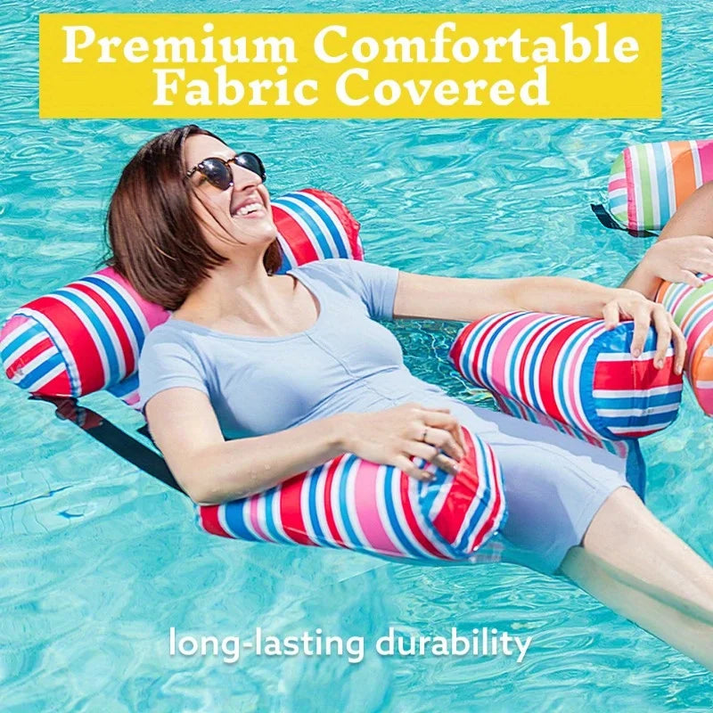 3 Pack Inflatable Pool Float Loungers | Heavy-Duty Hammock Chairs