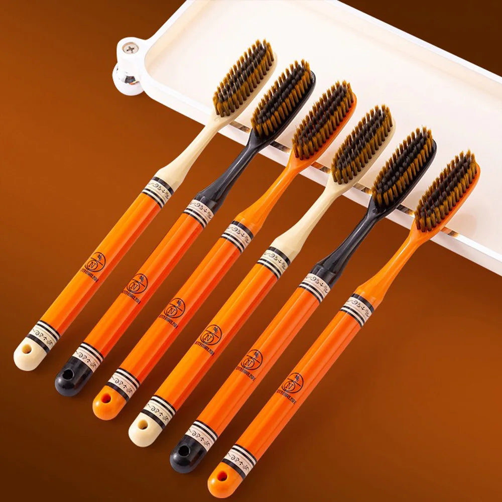 High-Grade Orange Soft Hair Toothbrush | Deep Cleaning Oral Care