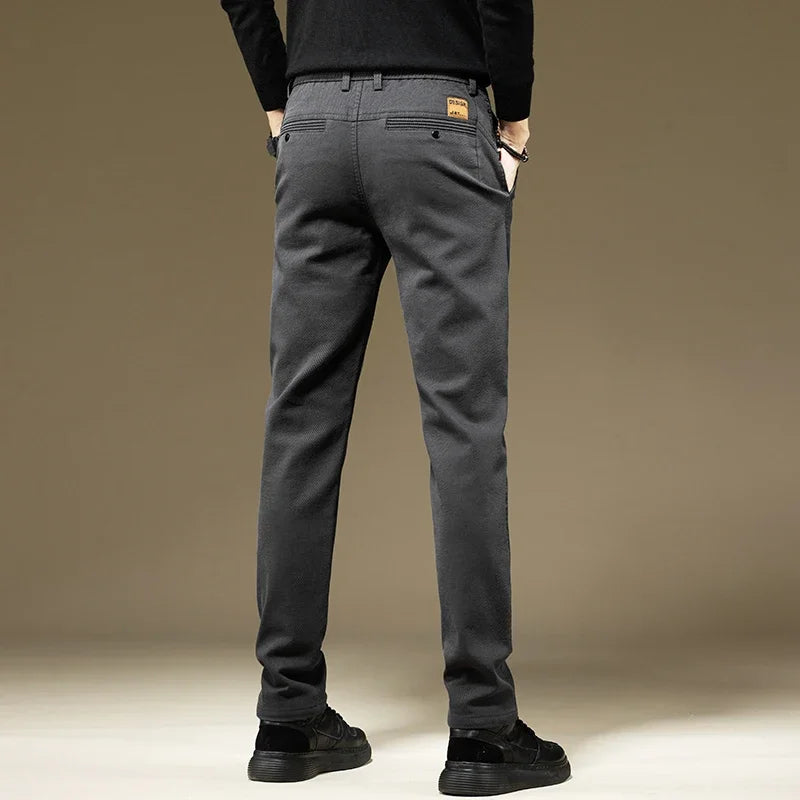 Men's Casual Cotton Pants | Stylish Solid Color Trousers