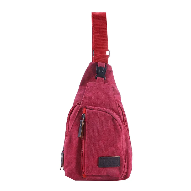 Men's Vintage Canvas Satchel Shoulder Sling Pack | Versatile Outdoor Bag