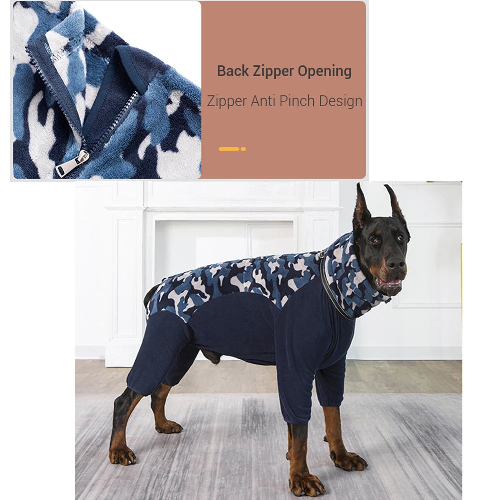 Warm Fleece Overalls for Dogs | Soft Winter Jumpsuit