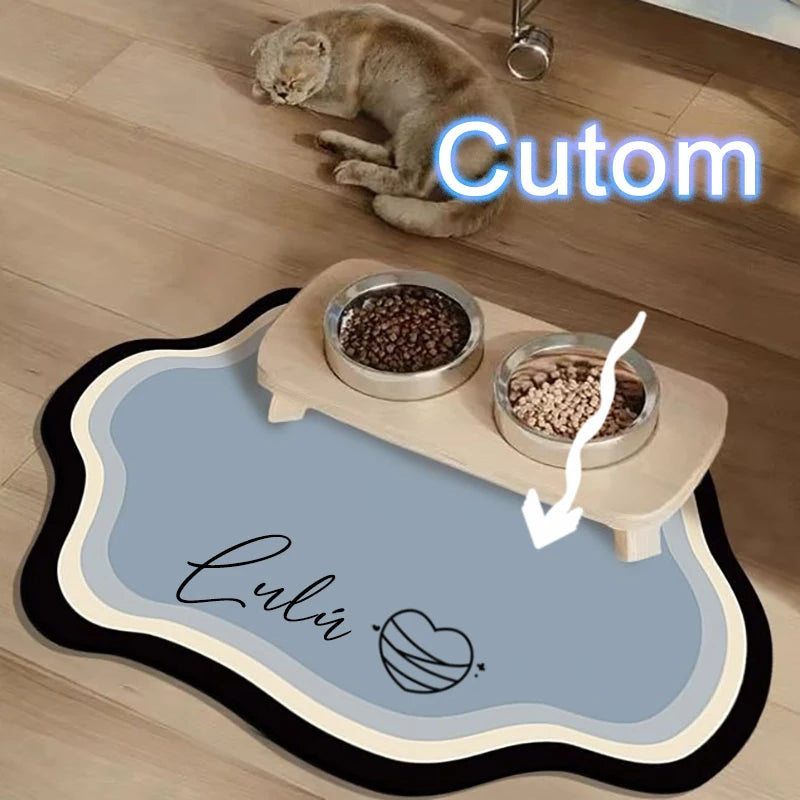 Cute Non-Slip Diatom Mud Pet Feeding Mat | Waterproof Home Decor
