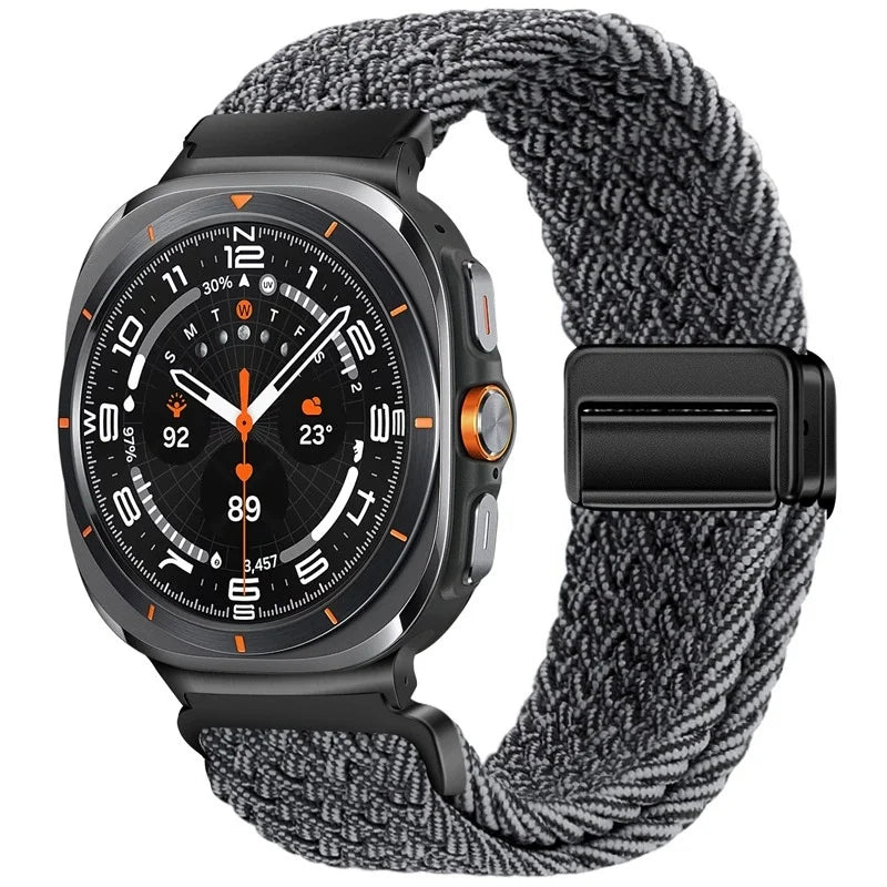 Nylon Braided Loop Strap | Magnetic Sport Bracelet for Watches