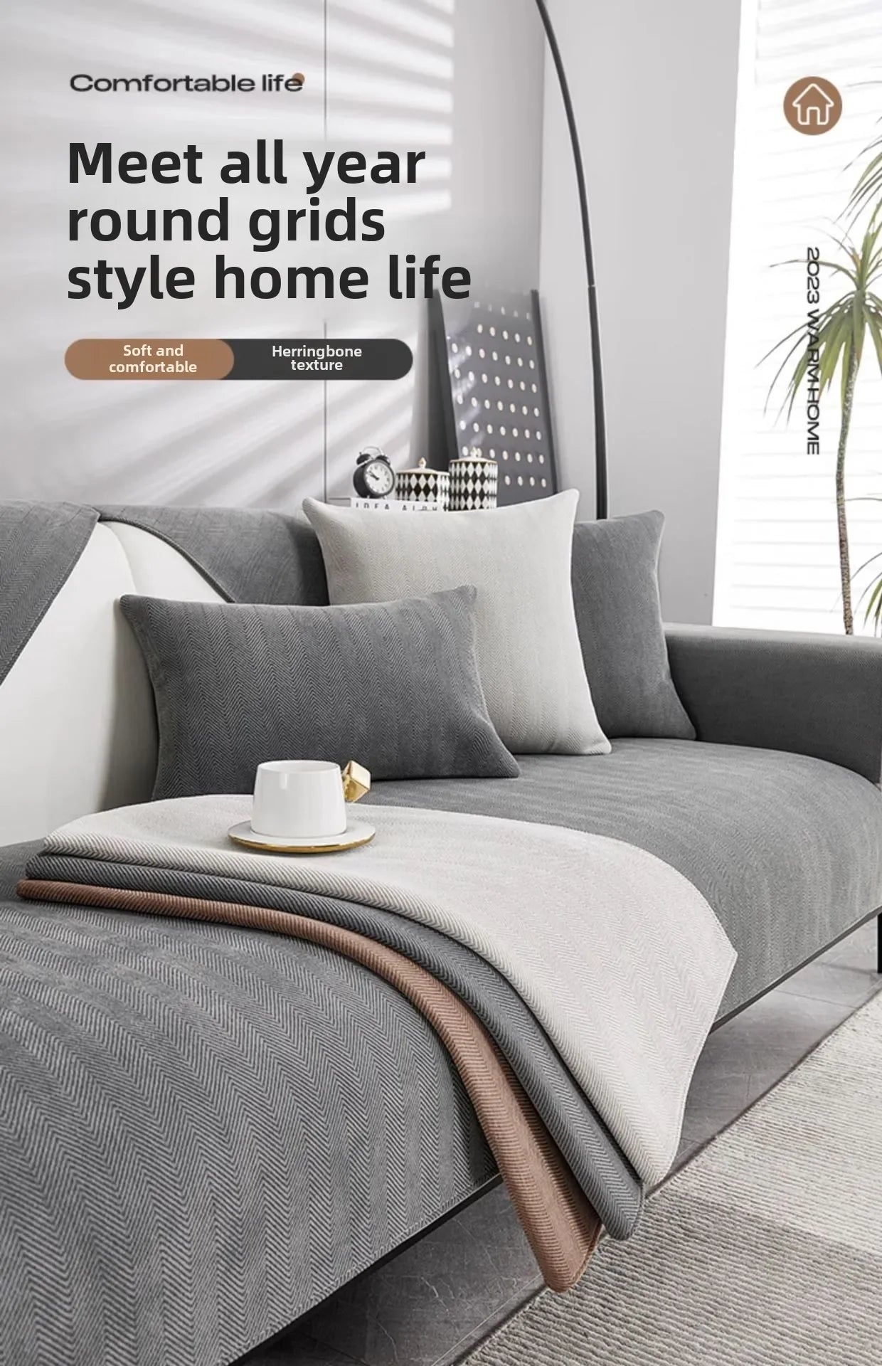 Universal Chenille Fabric Non-Slip Sofa Seat Cover | Home Decor