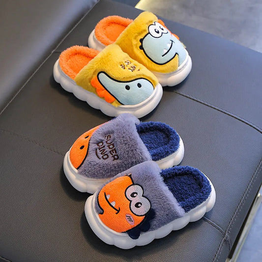 Zapatillas de dinosaurio bonitas para niños | Zapatos de interior cálidos y cómodos