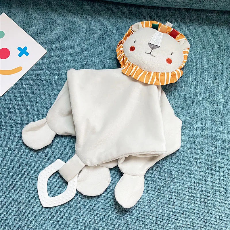 Cute Elephant Plush Teether Rattle for Newborns | Soft Blanket Toy