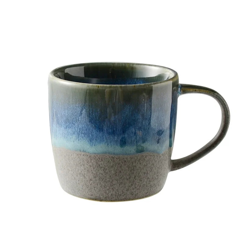 350ml Gradual Change Ceramic Coffee Mug | Retro Starry Drinkware