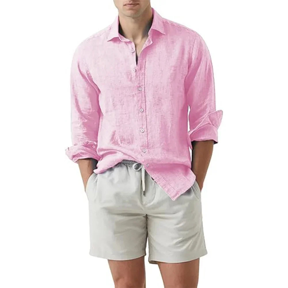 Men's Solid Color Hawaiian Shirts | Casual Summer Beachwear