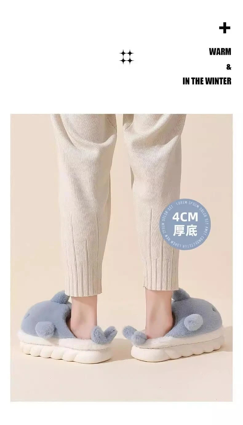 Winter Waterproof Corduroy Cotton Slippers | Cozy Indoor Footwear