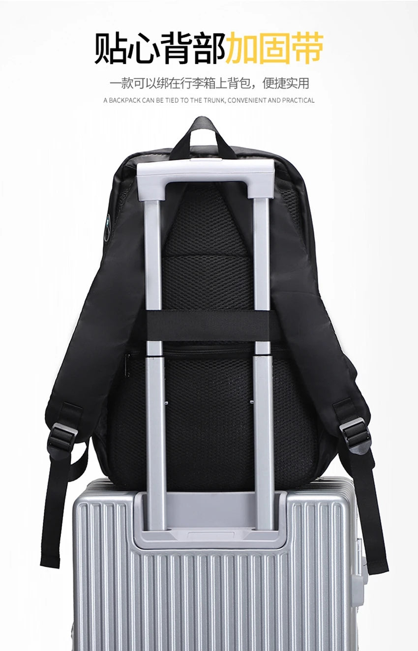Cute Waterproof Men's Business Laptop Backpack with Cat Print