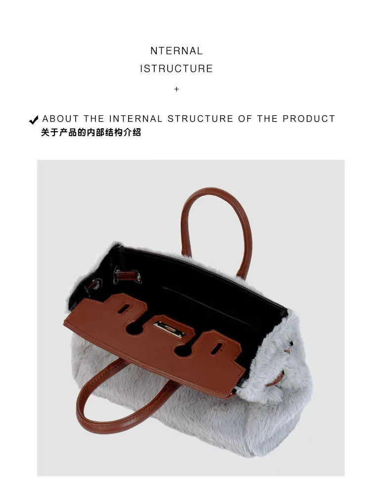 Cute Plush Messenger Bag | Cartoon Fashion Handbag for All