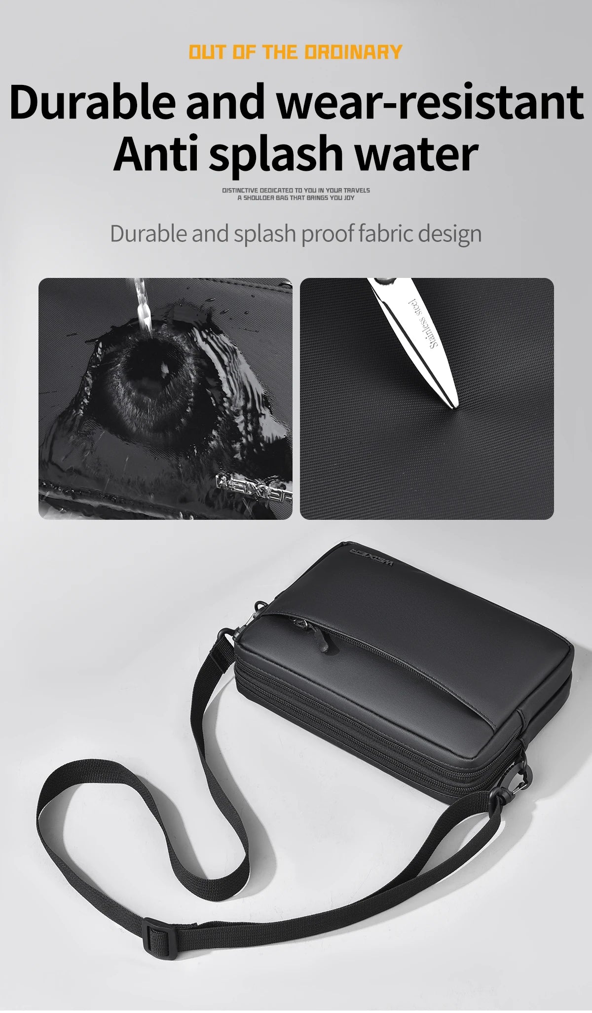 Men's Waterproof Messenger Bag | Versatile Outdoor Shoulder Bag
