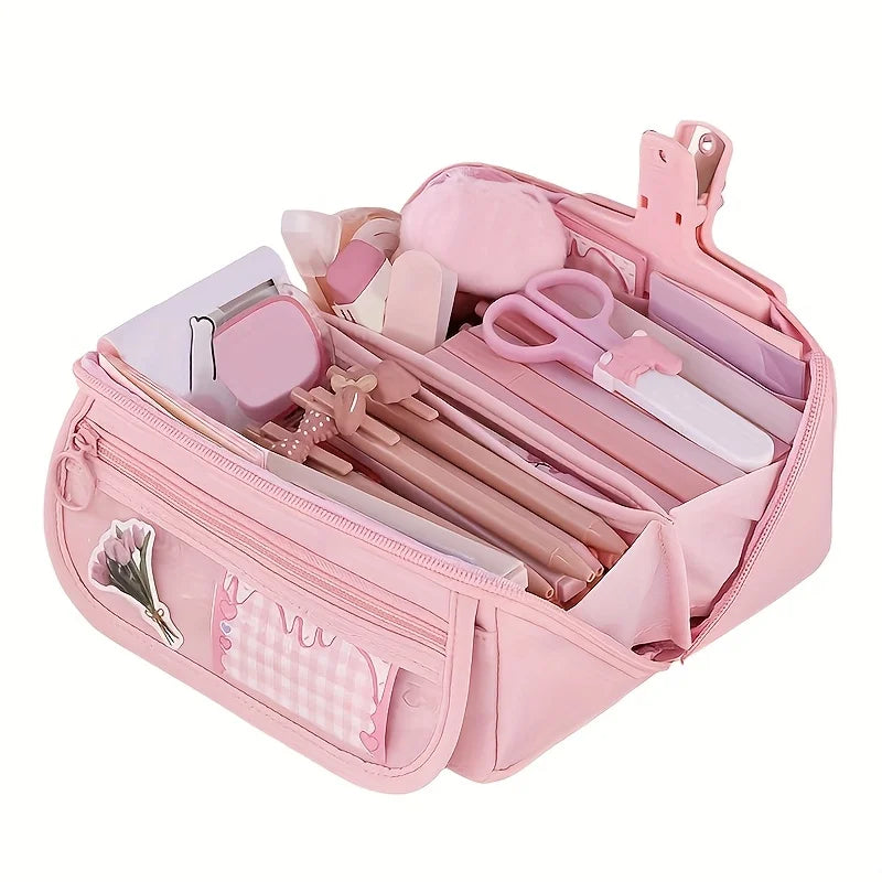 Large Capacity Student Pencil Case | Multi-Functional Storage Bag