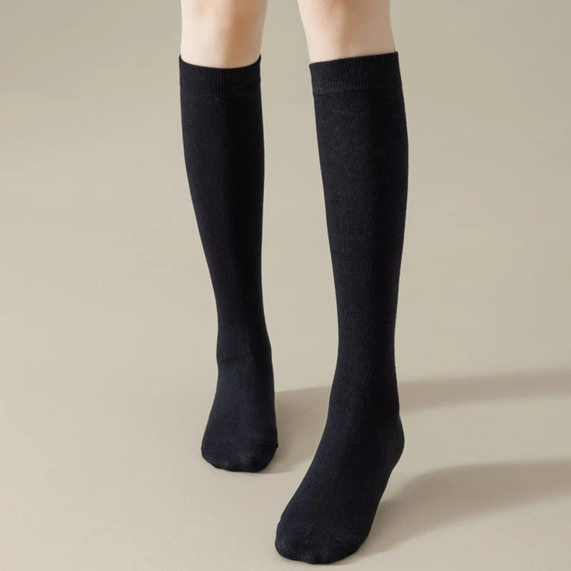 Trendy Women's Long Socks | Stylish Below-Knee Cotton Comfort