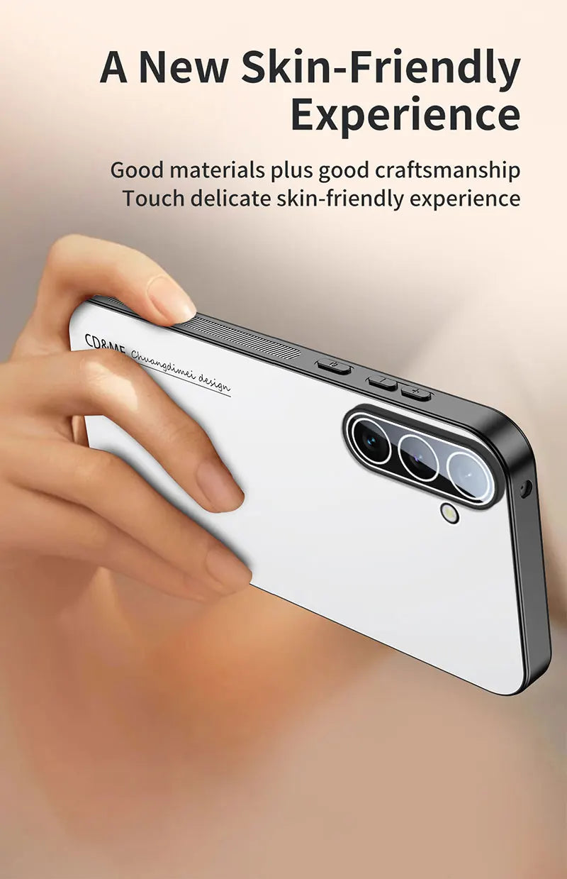 Luxury AG Matte Case For Samsung Galaxy A06 A16 A26 A36 A56 Magnetic PC Frosted 360 Degree Bracket Stand Protective Cover