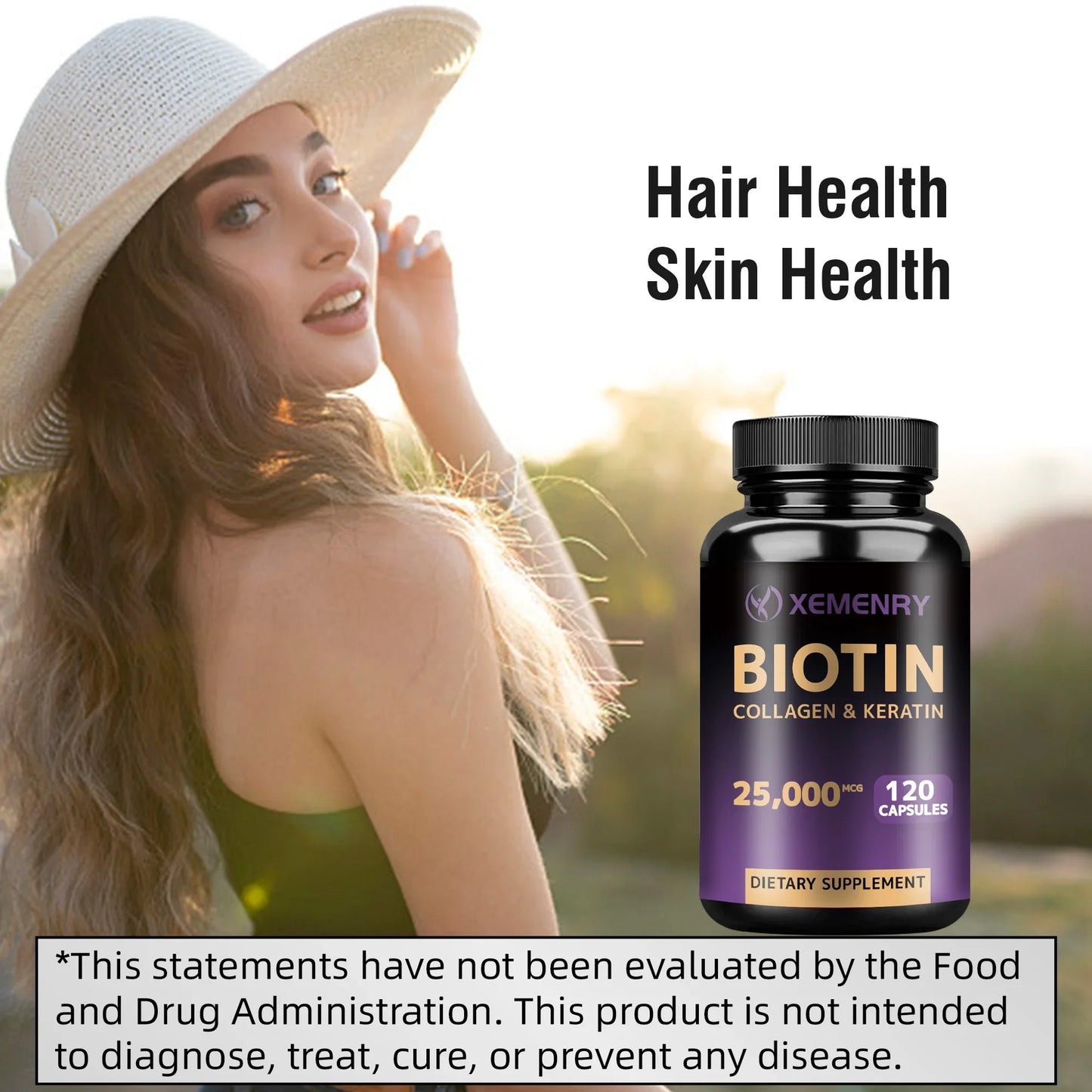 Biotin + Collagen + Keratin + Hyaluronic Acid Supplements