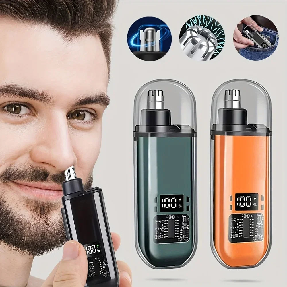 USB Rechargeable Nose & Ear Hair Trimmer | Precision Grooming Tool