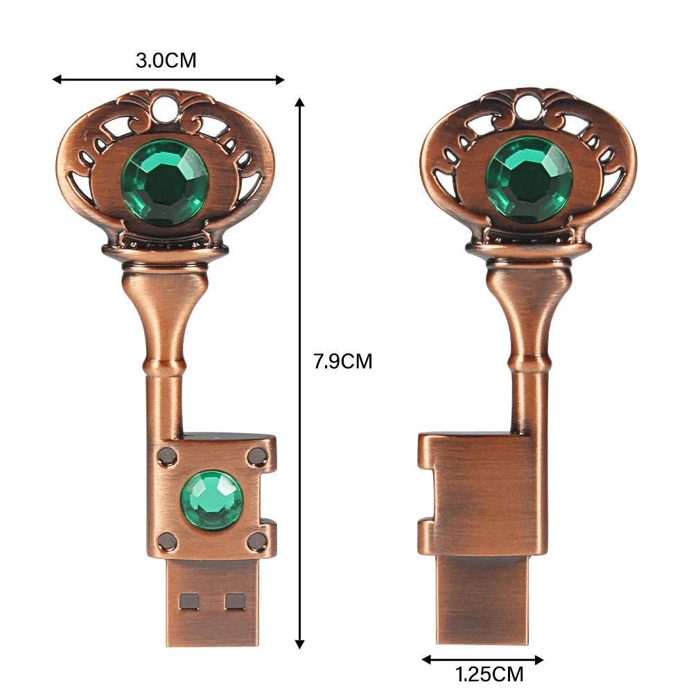 Heart Shaped USB 2.0 Flash Drive | Stylish 64GB Copper Memory Stick