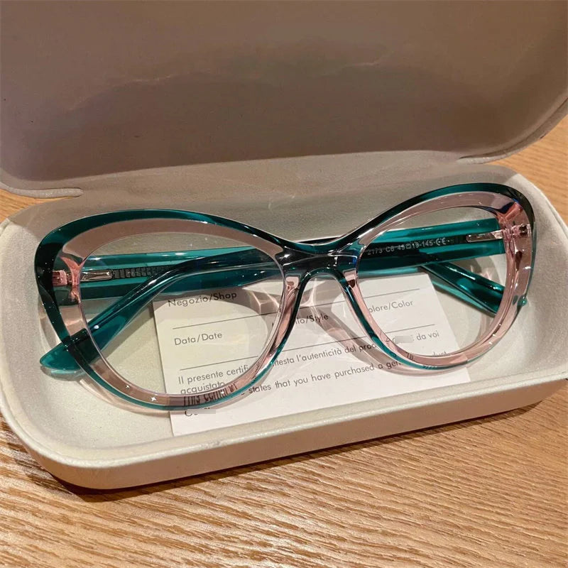 Trendy Women's Cat Eye Blue Light Blocking Reading Glasses