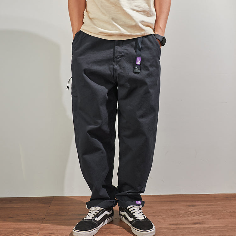 Men's Baggy Tapered Casual Cotton Pants for All Seasons