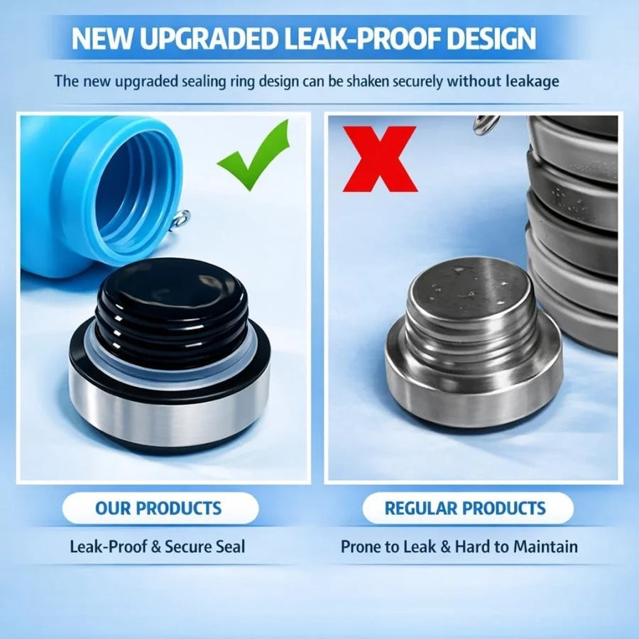 Portable Silicone Collapsible Water Bottle | Leak-Proof Design