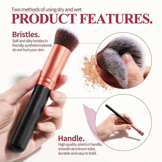 Juego de brochas de maquillaje sintéticas de primera calidad | Herramientas de belleza impecables
