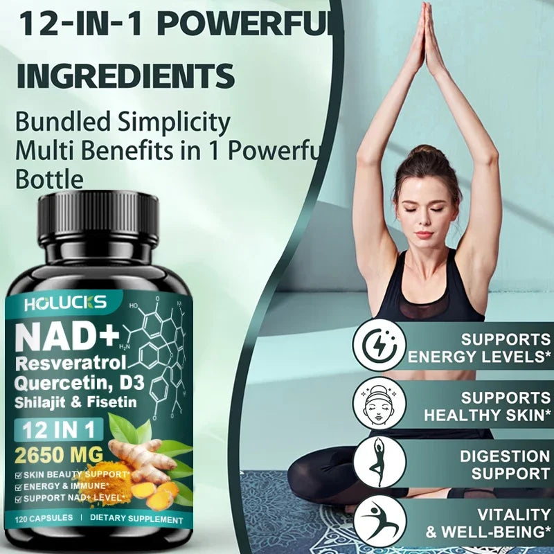 NAD+ Supplement with Resveratrol for Women | Energy & Anti-Aging