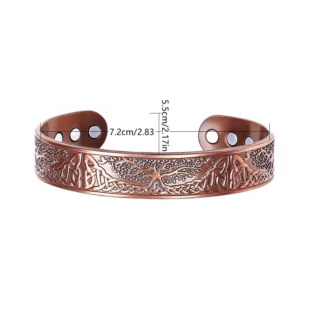 Unisex Vintage Healing Jewelry | Celtic Knot Magnetic Bracelet Set