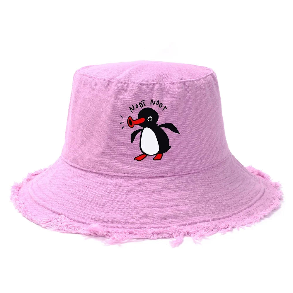 Reversible Summer Penguin Bucket Hat for Men & Women | Sun Protection