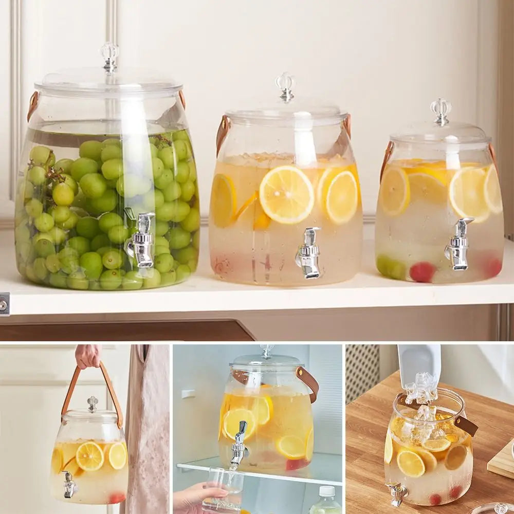Large Capacity Summer Cold Water Kettle with Tap | Versatile Beverage Dispenser