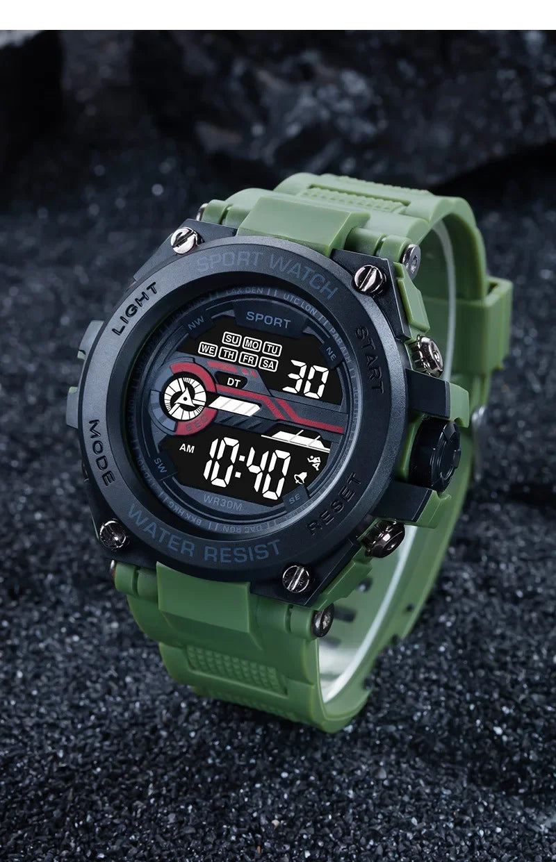 Men's Waterproof Sports Watch | Multifunctional Digital Military Design