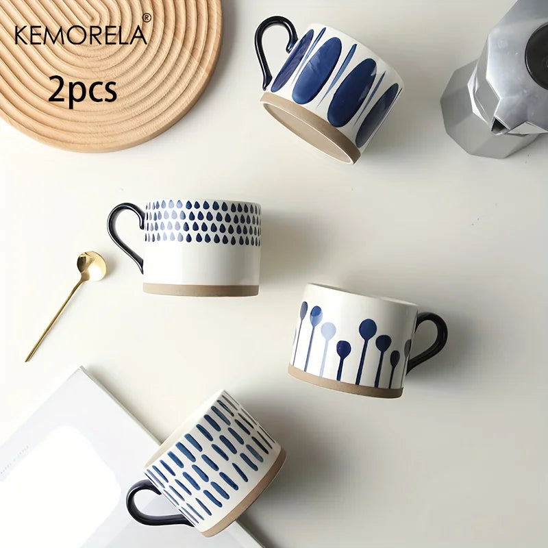 Hand-Painted Ceramic Coffee Mugs | Stylish & Microwave Safe