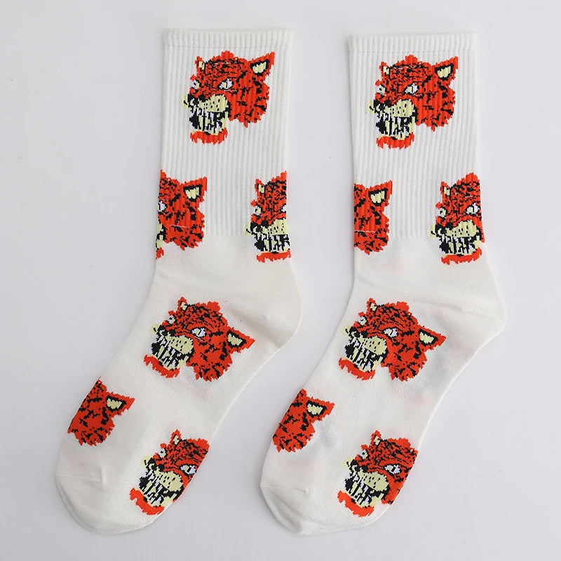 Trendy Unisex Cartoon Cotton Crew Socks | Comfort Meets Style