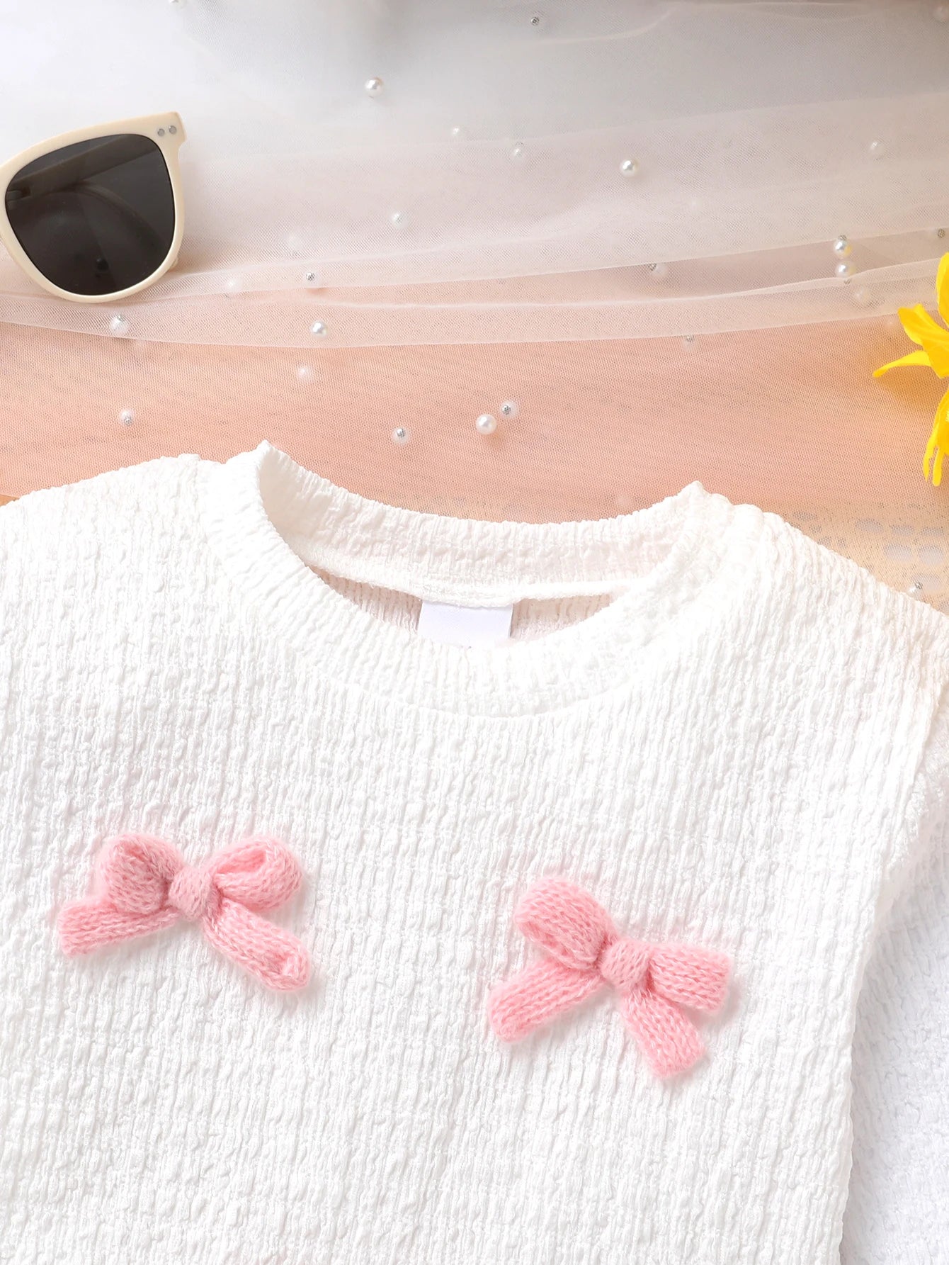 Toddler Girls Cute Bow Long Sleeve T-Shirt & Pants Set | Stylish Fall Outfit