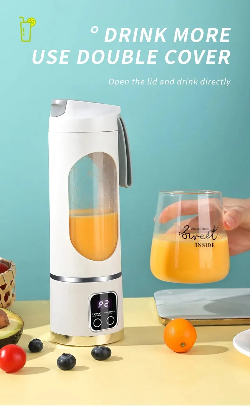 Portable Fruit Juicer with Ice Crusher | USB Rechargeable Blender