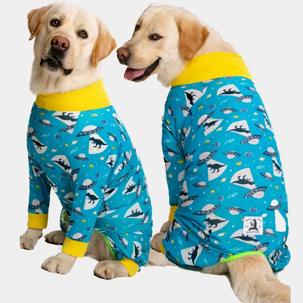 Cartoon Pet Recovery Suit | Comfortable Dog Pajamas for Healing