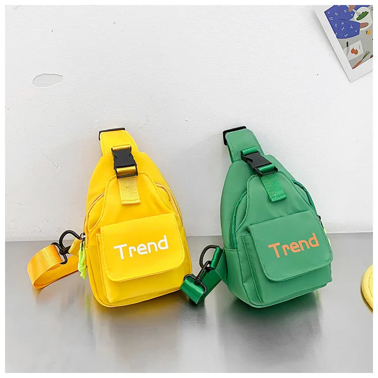 Cute Solid Color Children's Shoulder Bag | Stylish Kids Fanny Pack