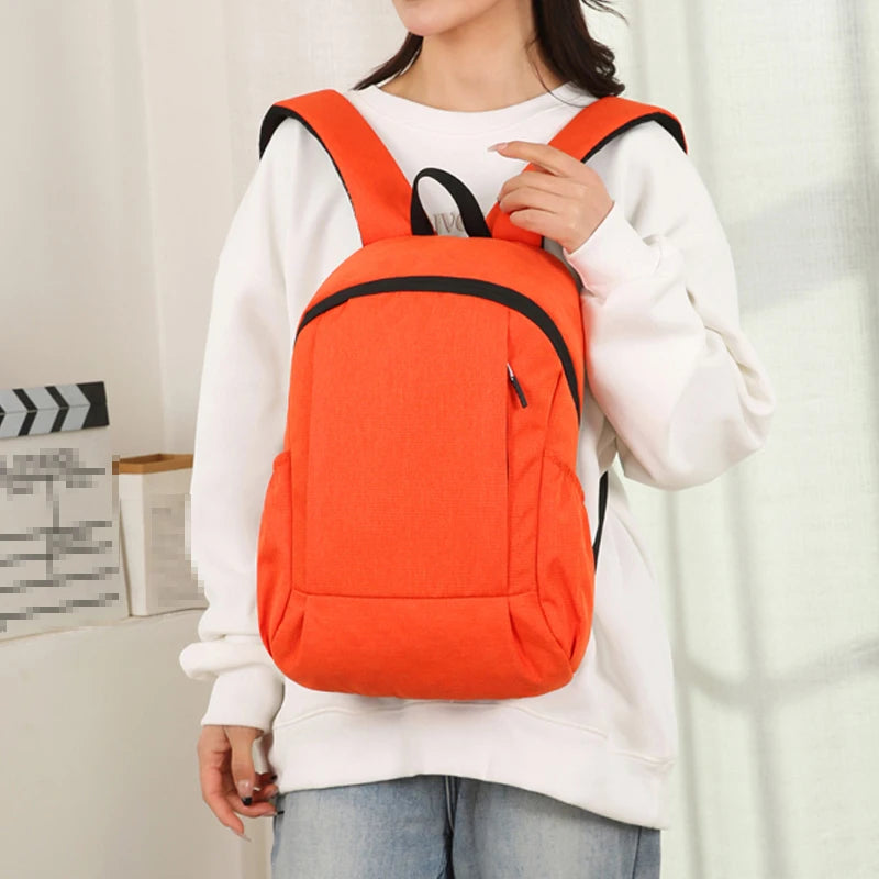 Lightweight Solid-Color Backpacks for Outdoor & School Use