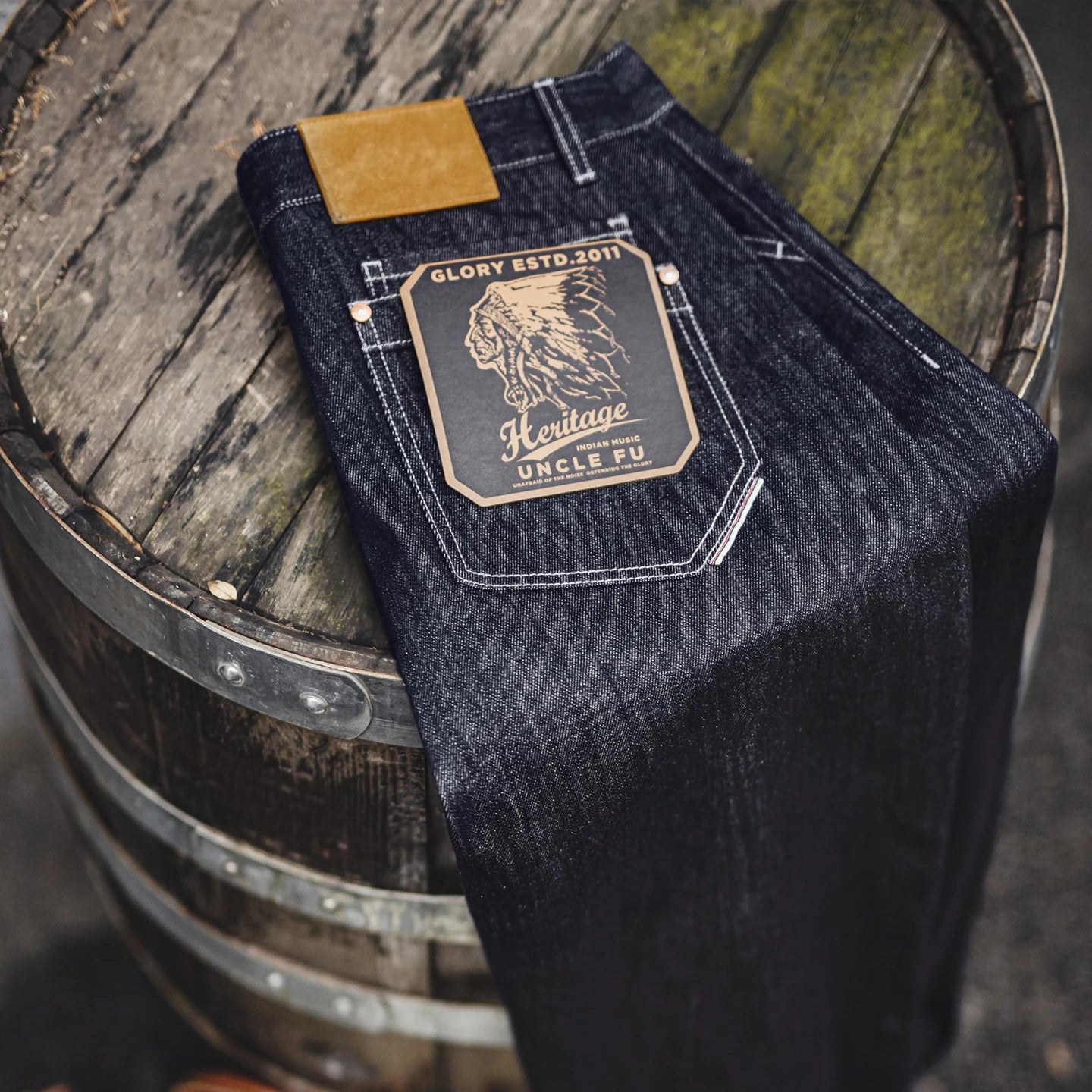 Men's Vintage One-Washed Denim Jeans | Casual Wide Leg Trousers