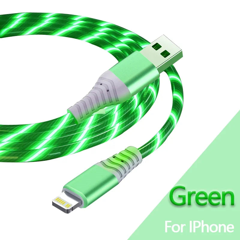 LED Glowing Fast Charging USB C & Micro USB Cable